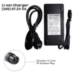 Nabíjačka 67.2V/5A Li-ion pre 16S 57.6V batériu (GX16 3-pin)