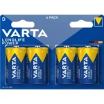 4 x D Varta Longlife Power - 1.5V