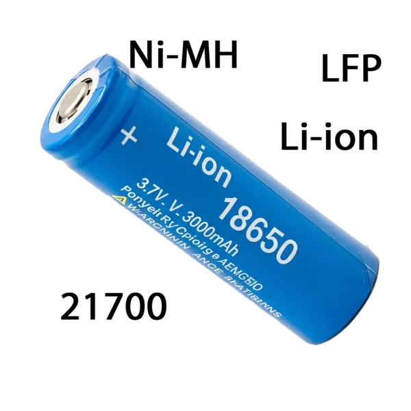 rechargable batteries 18650 21700 nimh liion